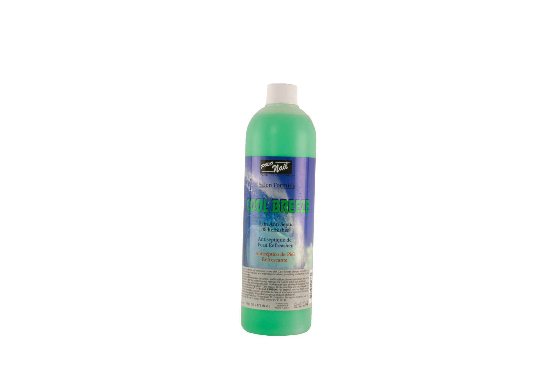 PRO NAIL NAIL SYSTEMS COOL BREEZE SKIN ANTI-SEPTIC & REFRESHER 18 OZ