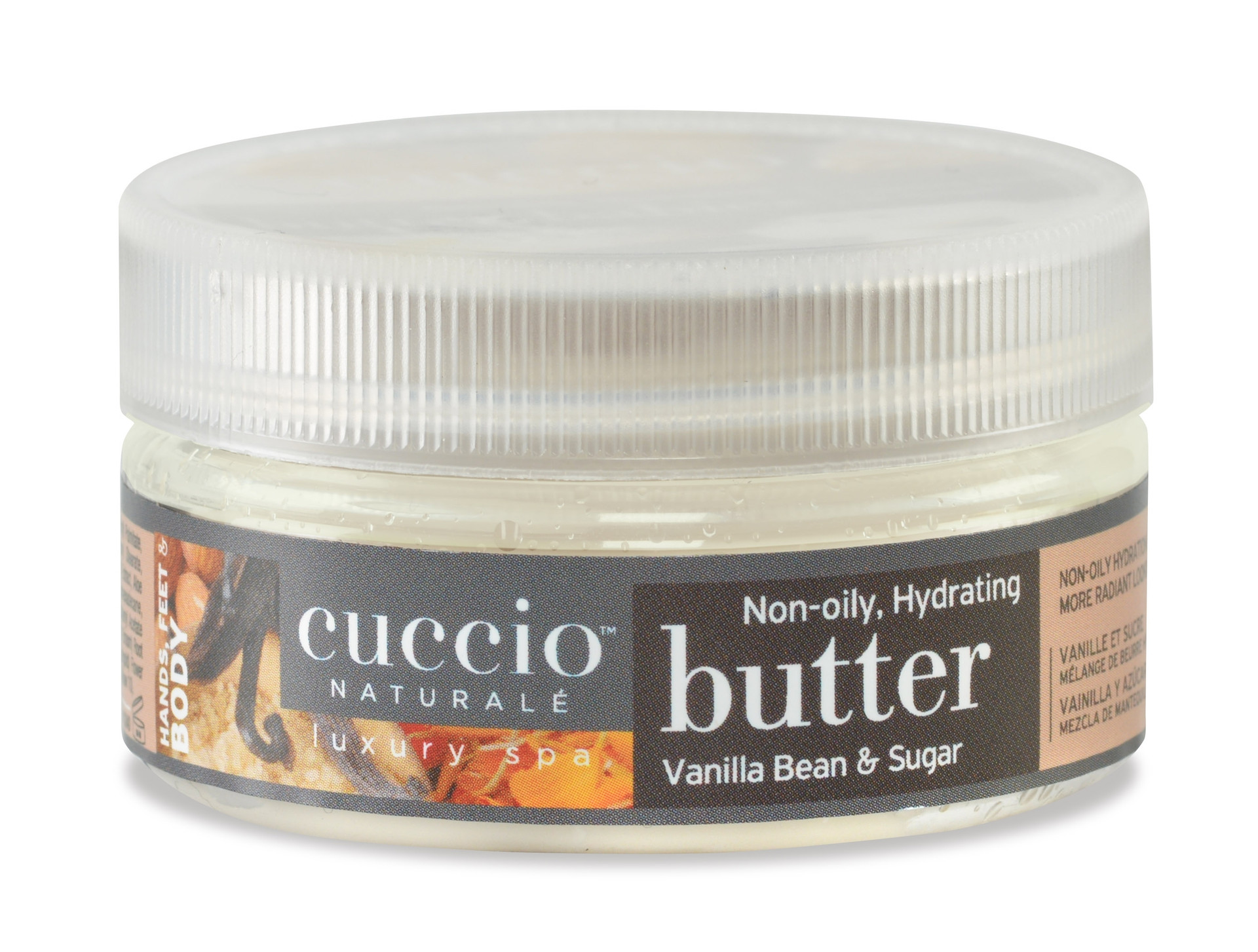 CUCCIO NATURALE LUXURY SPA BUTTER VANILLA BEAN & SUGAR BLEND FOR HANDS FEET & BODY 1.5 OZ