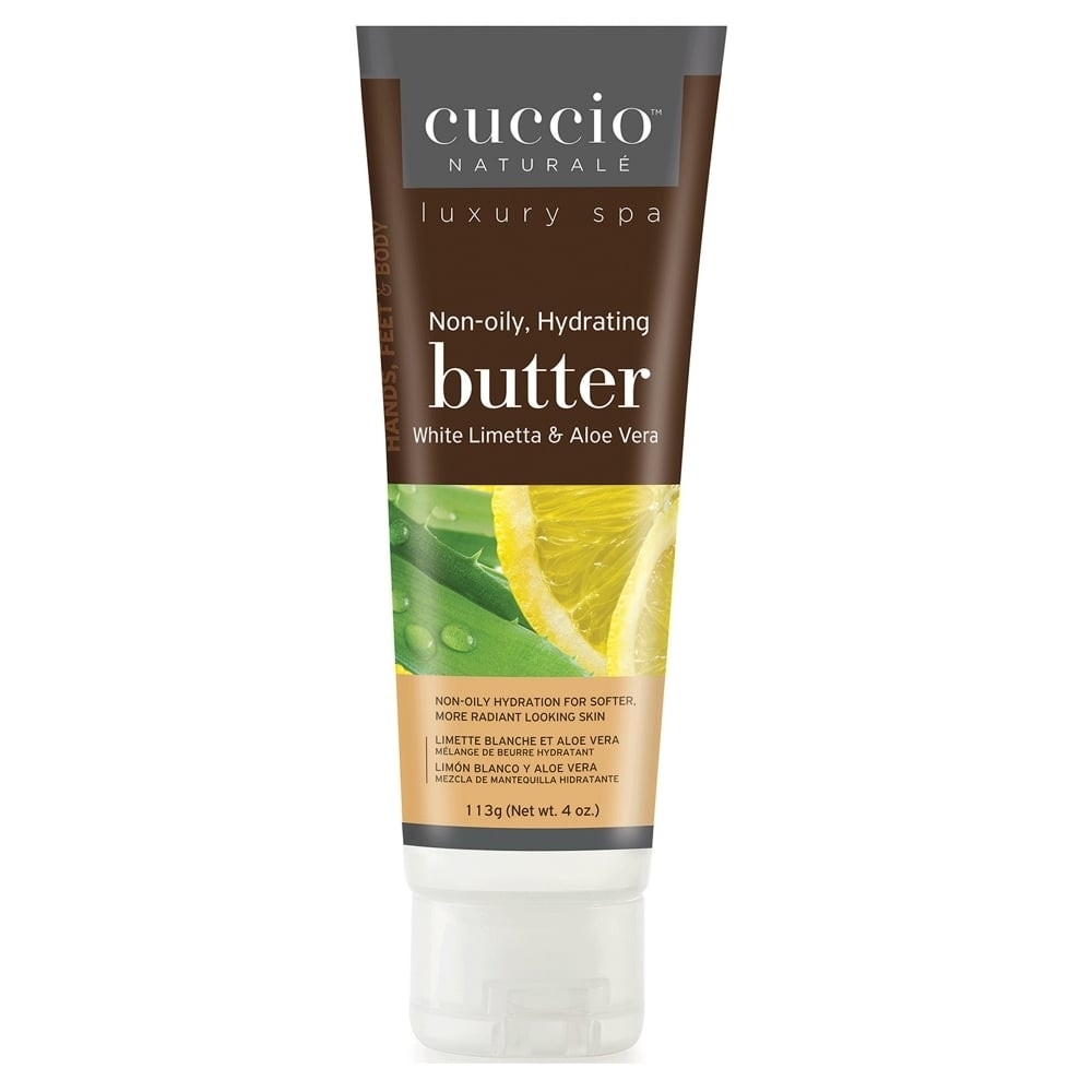CUCCIO NATURALE LUXURY SPA NON-OILY HYDRATING BUTTER WHITE LIMETTA & ALOE VERA 4 OZ