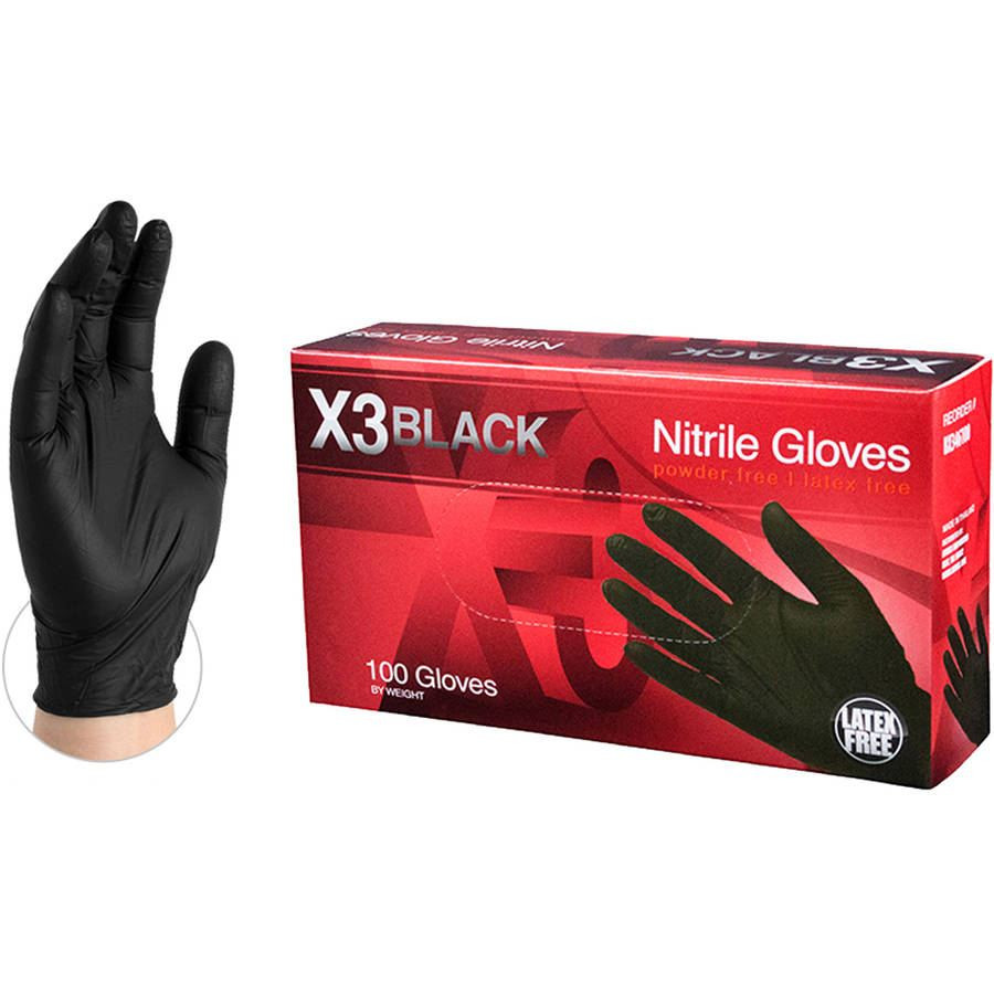 GUANTES INDUSTRIAL NITRILE  BLACK X LARGE 100 PACK