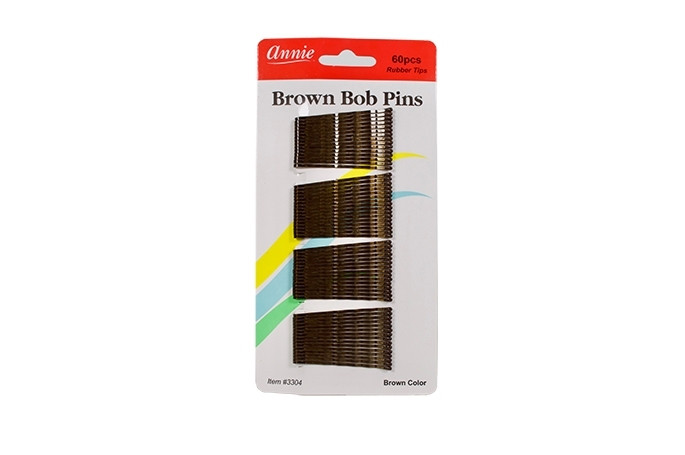 ANNIE BOB PINS 2IN 60CT BROWN