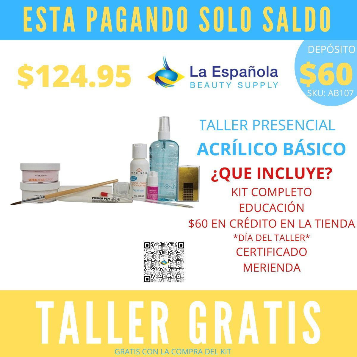 KIT ACRILICO BASICO ULTRA CLEAR