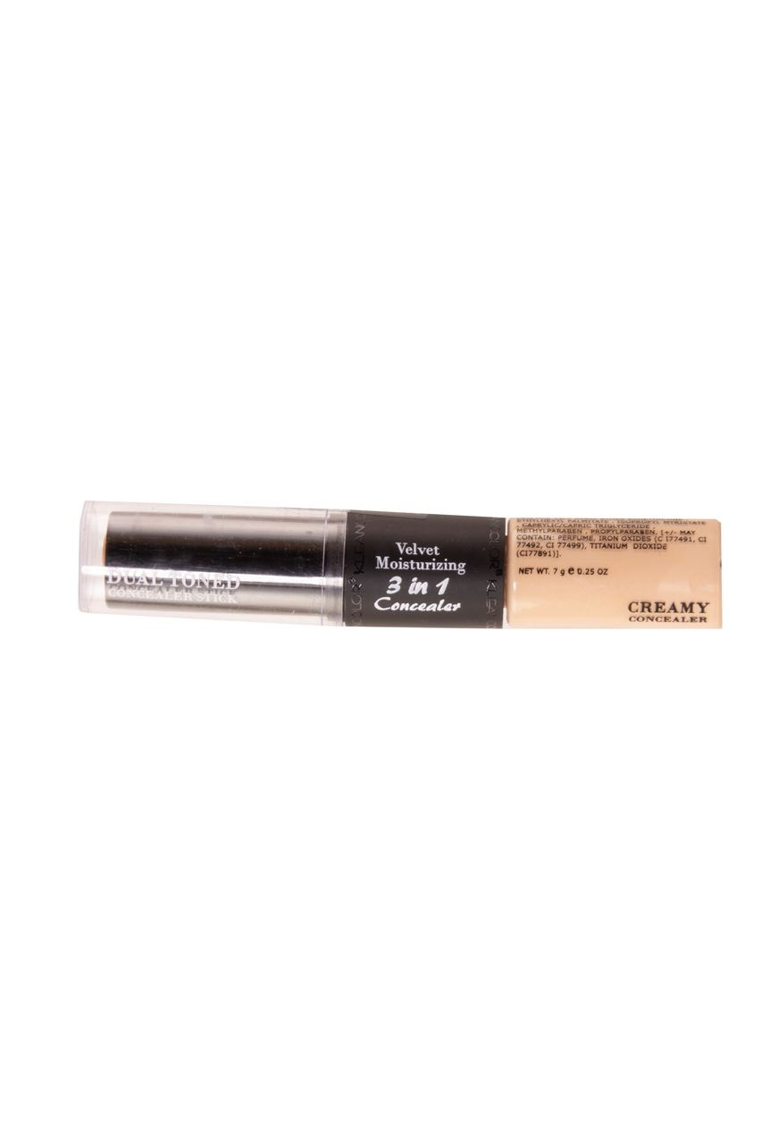 KLEANCOLOR VELVET MOISTURIZING 3 IN 1 CONCEALER TRANSLUCENT BEIGE 0.25 OZ