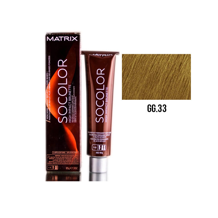 SOCOLOR HIGH IMPACT BRUNETTE GG .33 GOLD GOLD 3 OZ