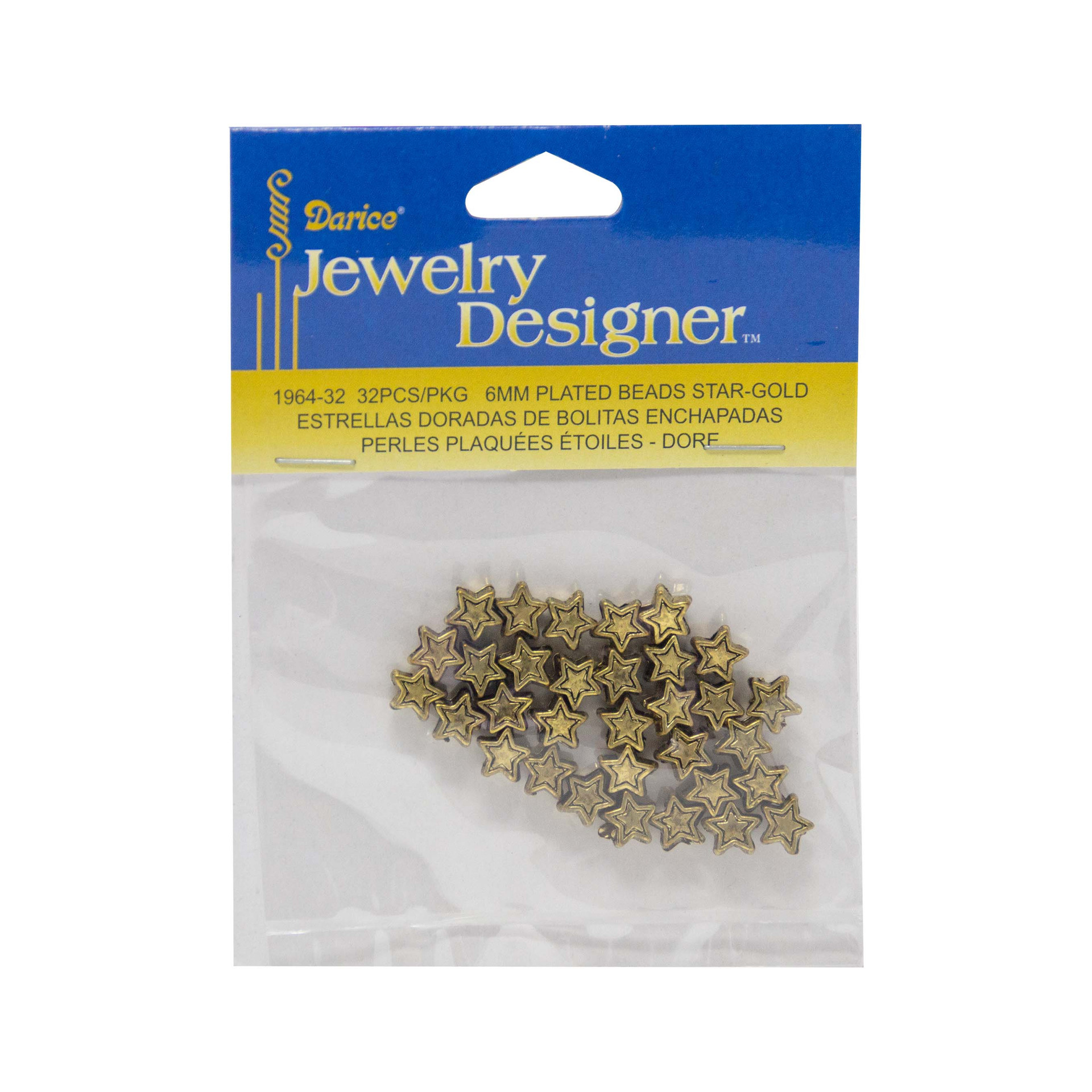 JEWERLY DESIGNER NAIL BEADS STAR GOLD 1 OZ