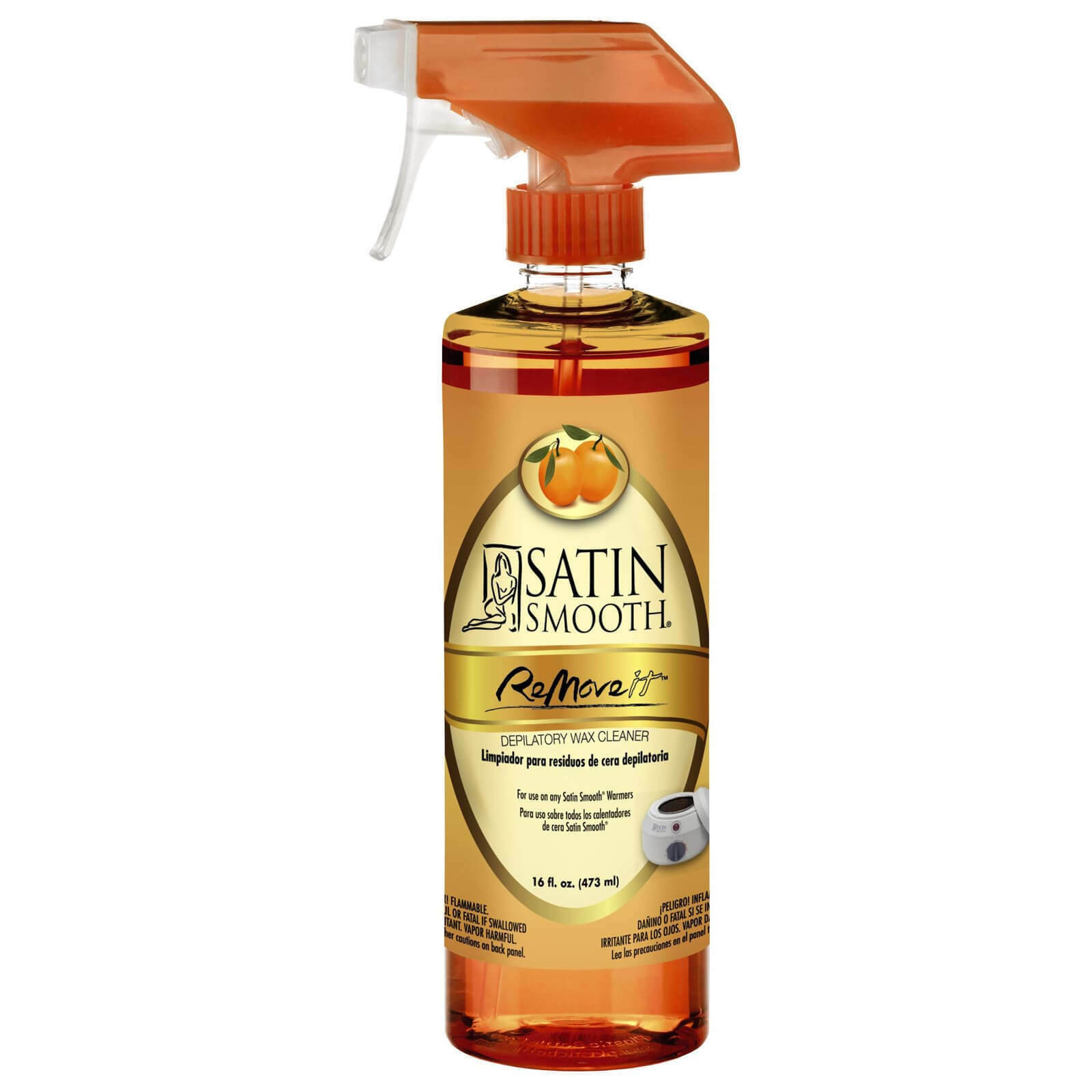 SATIN SMOOTH REMOVEIT DEPILATORY WAX CLEANER 16 FL. OZ.