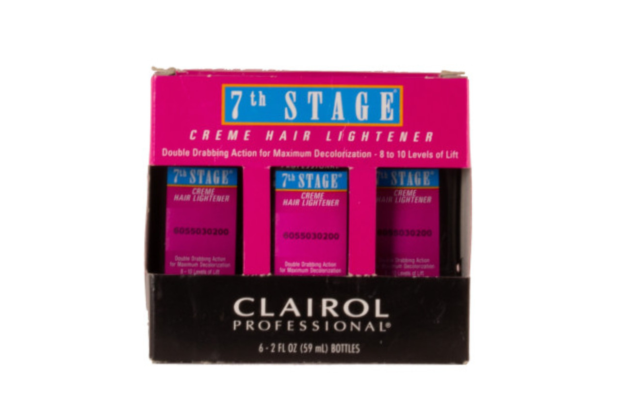 CLAIROL PROFESSIONAL 7TH STAGE CREME HAIR LIGHTENER DOUBLE DRABBING ACTION FOR MAXIMUM DECOLORIZATION 2 OZ
