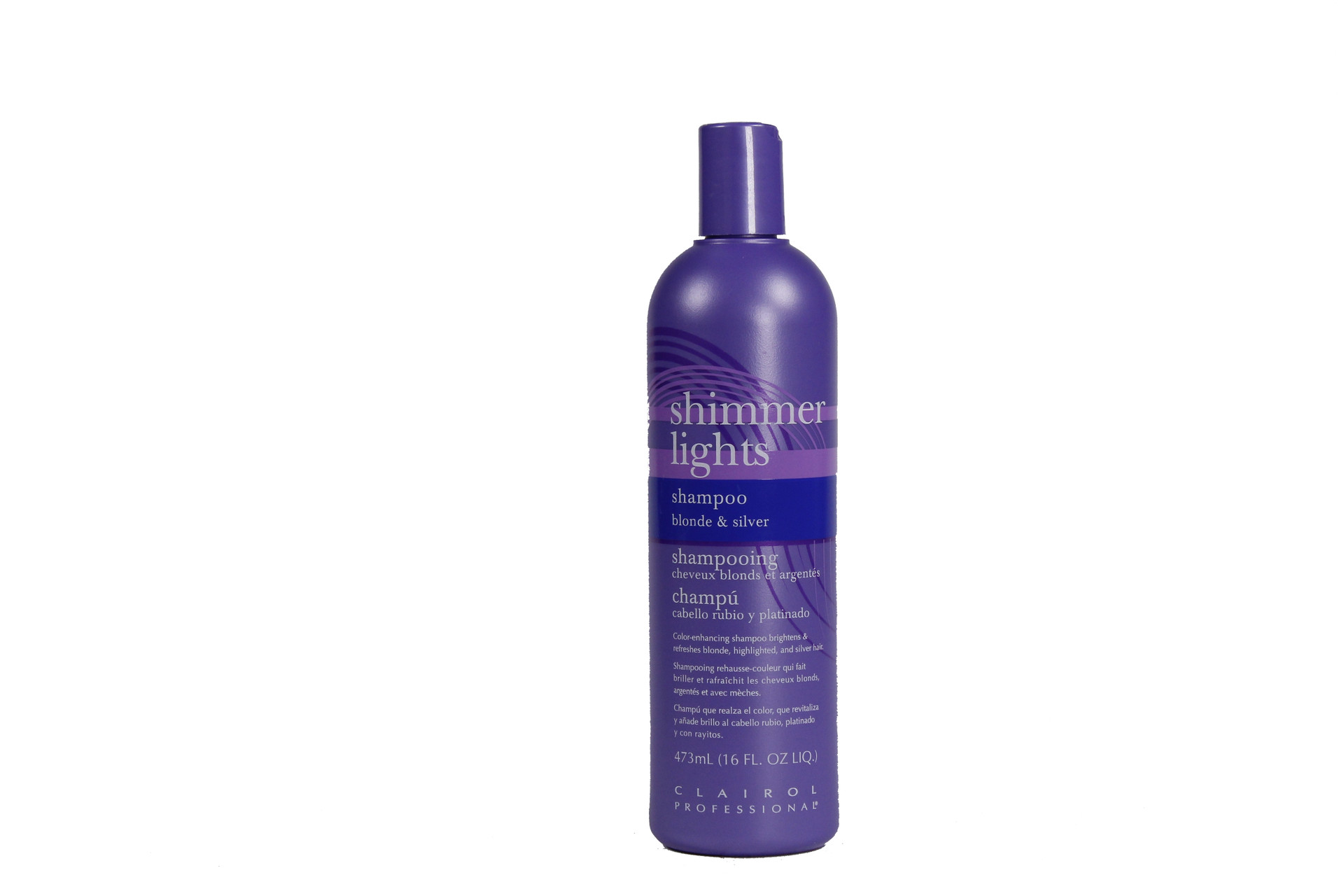 CLAIROL PROFESSIONAL SHIMMER LIGHTS SHAMPOO BLONDE & SILVER HAIR 16 OZ
