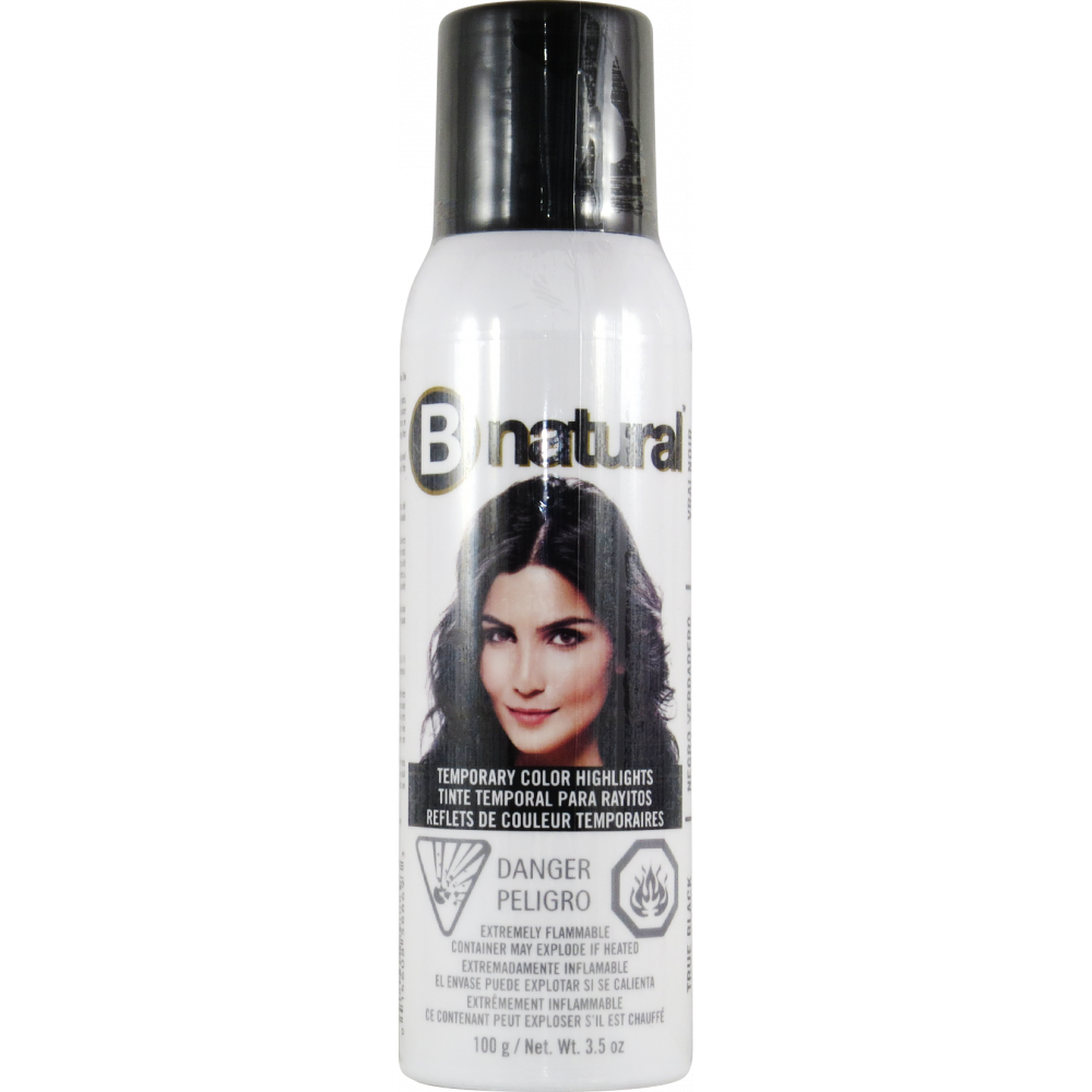 JEROME RUSSELL B NATURAL TEMPORARY COLOR HIGHTLIGHTS FOR HAIR TRUE BLACK 3.5 OZ