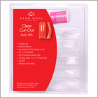 STAR NAIL CLEAR CUT OUT NAIL TIPS PK/20