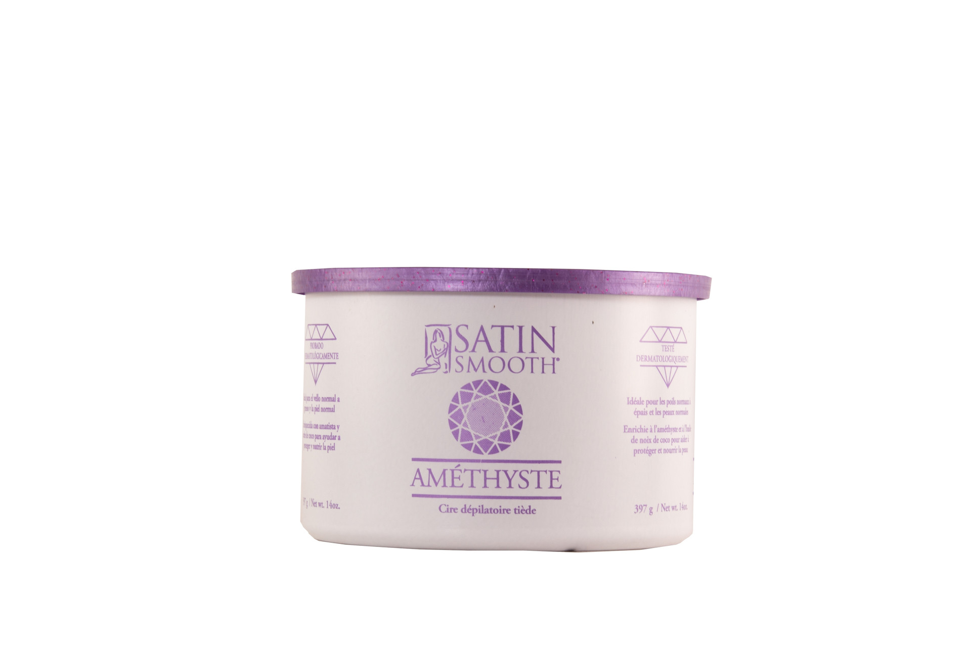 SATIN SMOOTH AMETHYST CRYSTAL FOR HAIR REMOVAL SOFT WAX 14 OZ