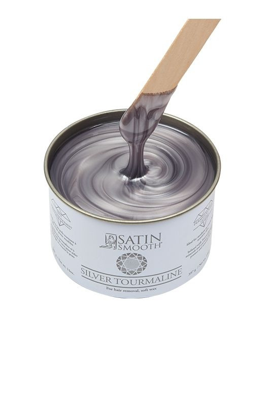 SATIN SMOOTH SILVER TOURMALINE WAX FOR HAIR REMOVAL, SOFT WAX 14 OZ