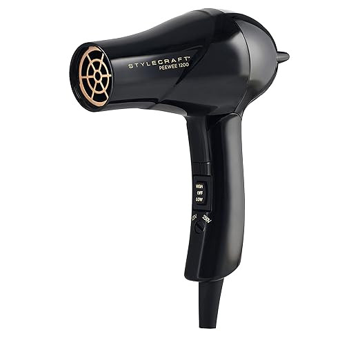 STYLECRAFT PEEWEE 1200 FOLDING HANDLE DUAL VOLTAGE COMPACT TRAVEL HAIR DRYER