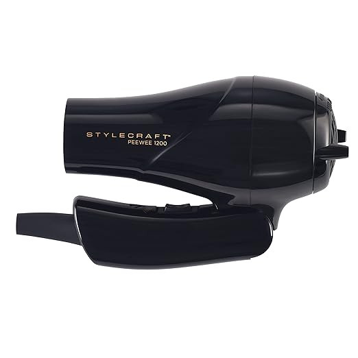 STYLECRAFT PEEWEE 1200 FOLDING HANDLE DUAL VOLTAGE COMPACT TRAVEL HAIR DRYER