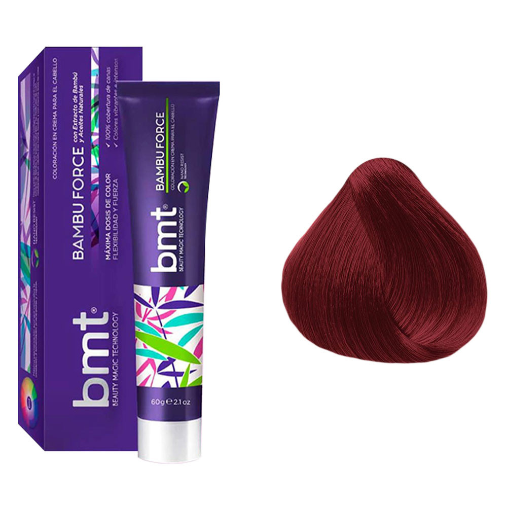 BMT BAMBU FORCE TINTE 7.66 RUBIO MEDIANO 
ROJO BRILLANTE