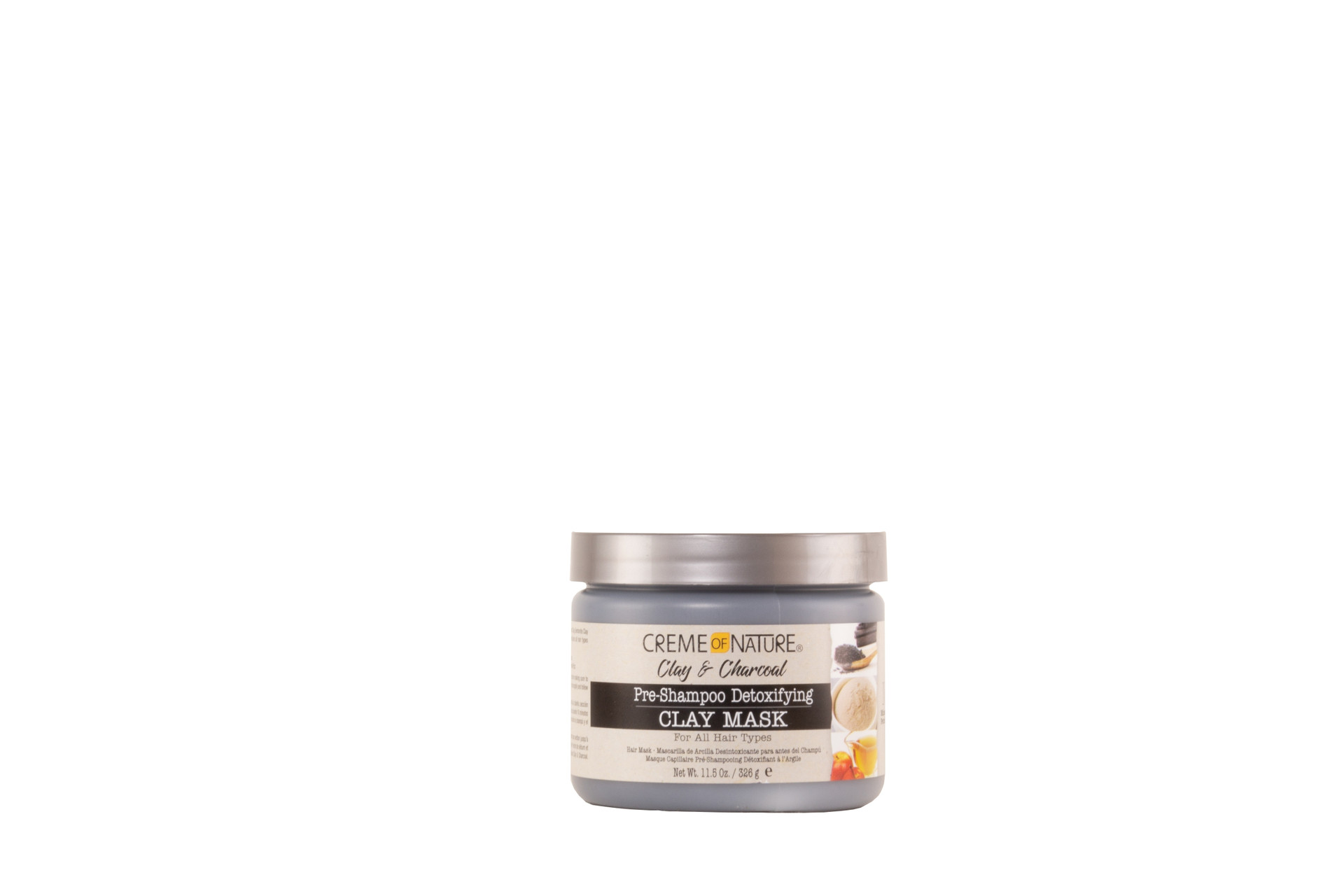 CLAY & CHARCOAL PRE-SHAMPOO DETOXIFYING CLAY MASK FOR ALL HAIR TYPES 13 OZ