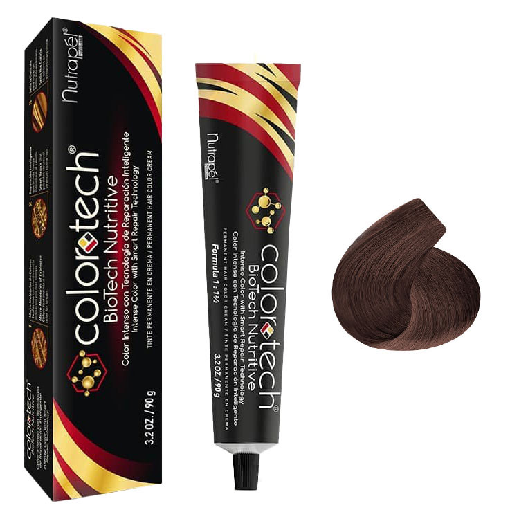 NUTRAPEL COLORTECH TINTE  7.42 RUBIO COBRIZO NACARADO 3.2 OZ