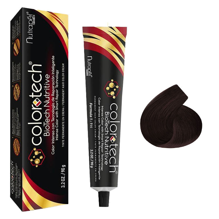 TINTE COLORTECH 4.45 CASTAÑO COBRIZO CAOBA 4 OZ