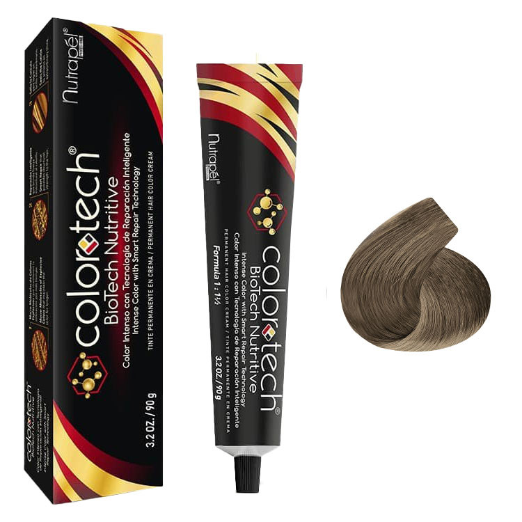 NUTRAPEL COLORTECH TINTE
9.1 RUBIO MUY CLARO CENIZA
3.2 OZ
