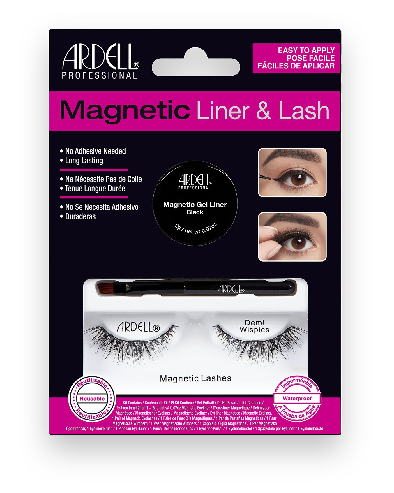 ARDELL PROFESSIONAL MAGNETIC LINER & LASH DEMI WISPIES BLACK #36851