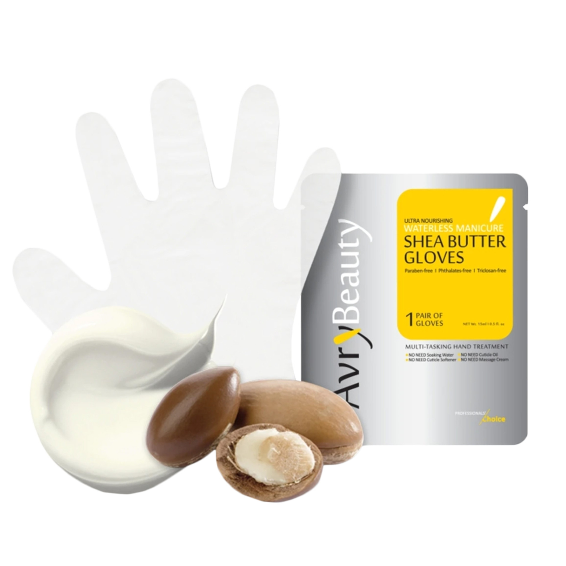 ARVY BEAUTY SHEA BUTTER GLOVES WATER LESS MANICURE ULTRA NOURISING