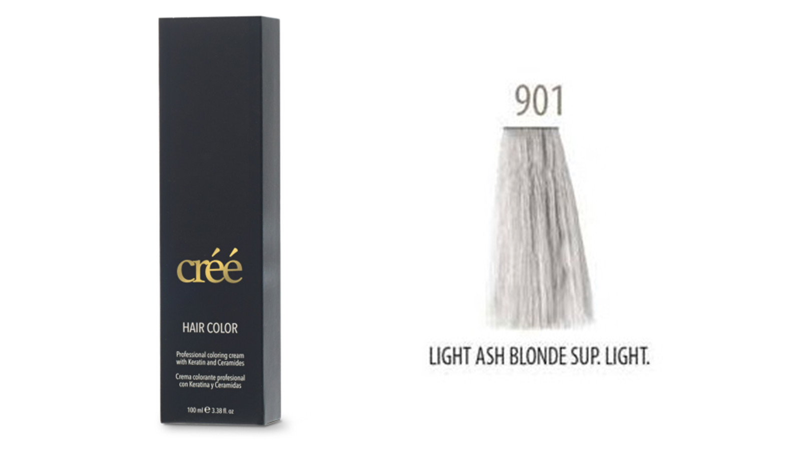 CREE TINTE CON KERATINA 901 INTENSE ASH SUPER LIGHT BLONDE 3.38OZ