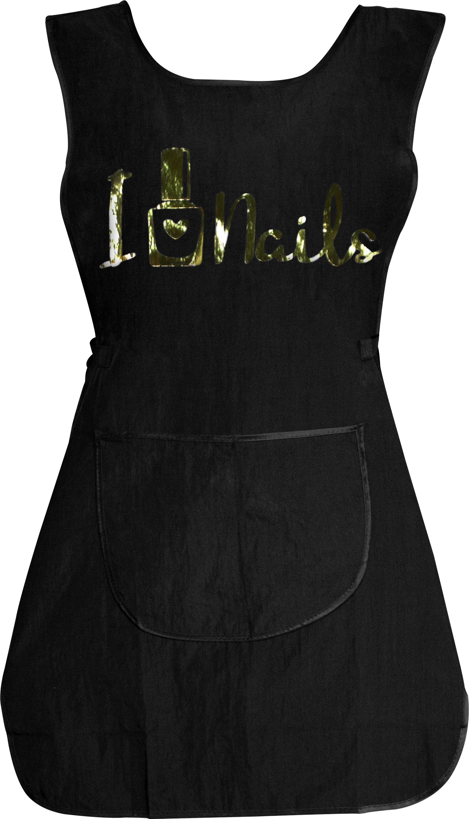 BATA APRON I LOVE NAILS (ORO)