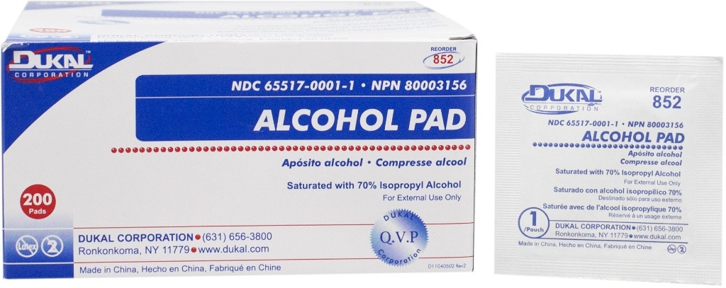 DUKAL ALCOHOL PADS PK/200 # 852