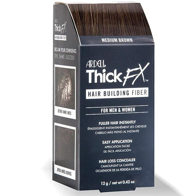 ARDELL THICK FX HAIR BUILDING FIBER FOR MEN & WOMEN MED. BROWN .42 OZ