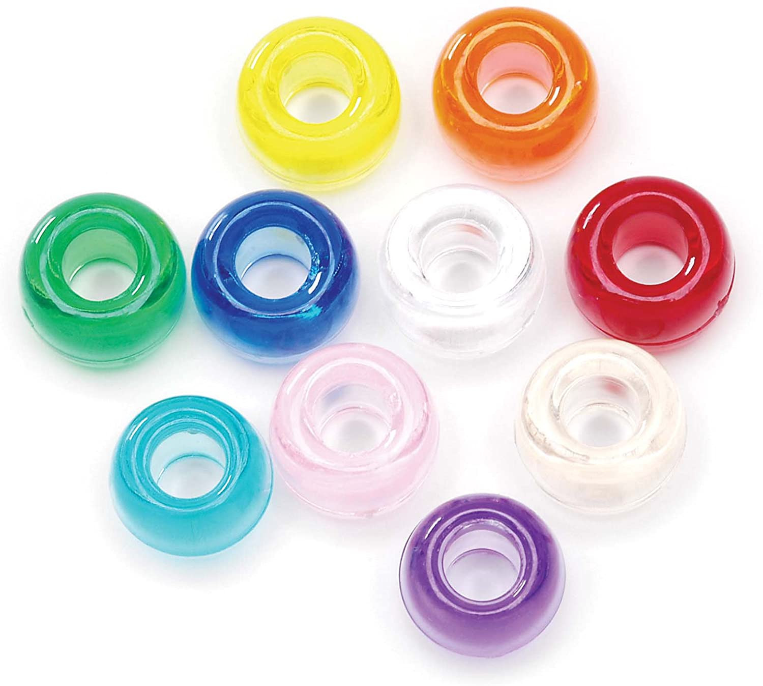 PONY BEADS HEART ASST. COLOR
