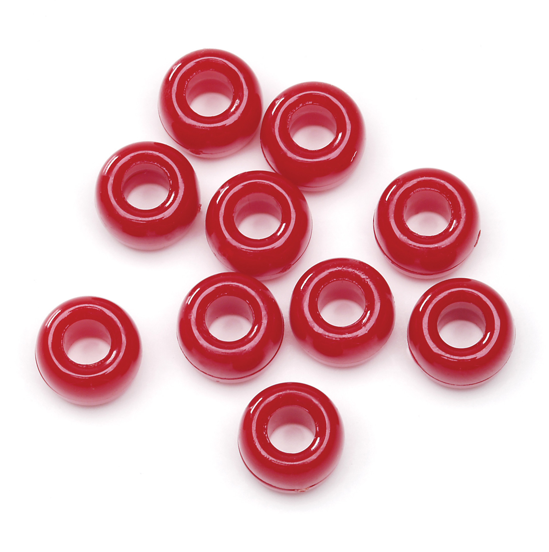 PONY BEADS OPAQUE RED