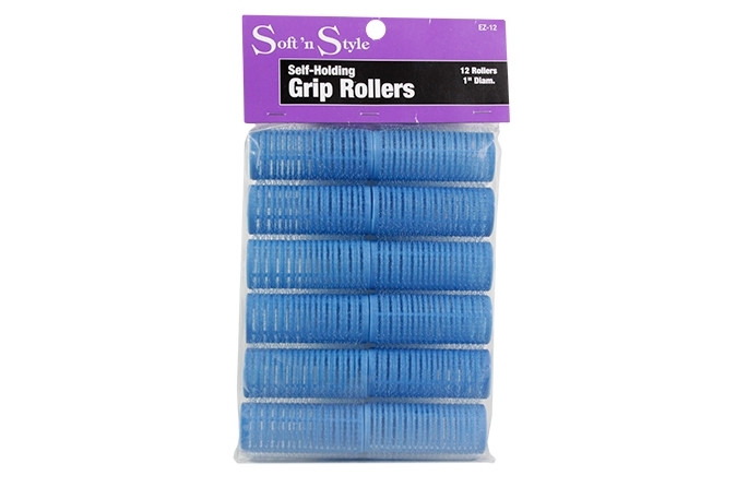 SOFT'N STYLE SEL-HOLDING GRIP ROLLERS EZ12 L-BLUE BURMAX