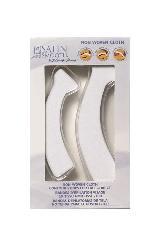 SATIN SMOOTH EZ GRIP STRIP NON-WOVEN CLOTH CONTOUR STRIPS FOR FACE PK100