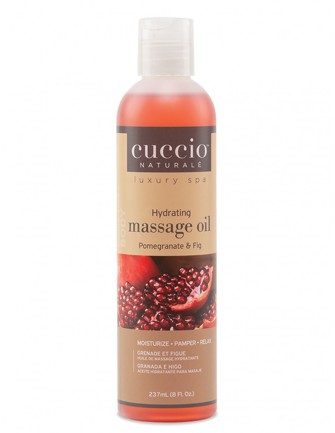 CUCCIO NATURALE LUXURY SPA HYDRATING MASSAGE OIL POMEGRANATE & FIG 8 OZ