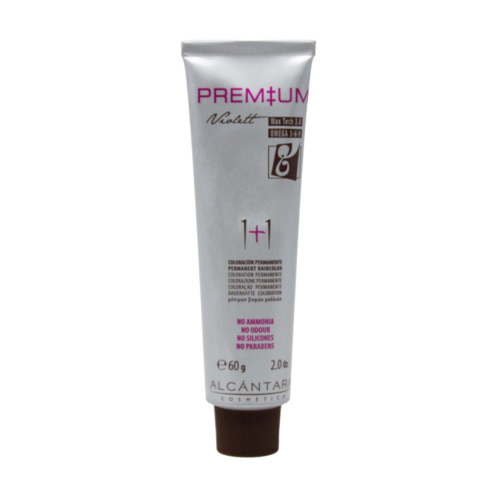 ALCANTARA COSMETICA PREMIUM VIOLETT 1+1 PERMANENT COLORHAIR AZUL 0.71 2 OZ