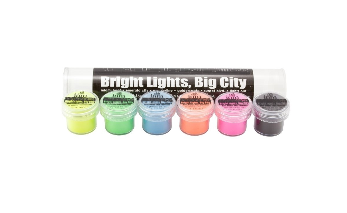 BRIGHT LIGHTS BIG CITY POLVO ACRILICO COLORES BRILLANTES VARIEDAD 1/4OZ C/U