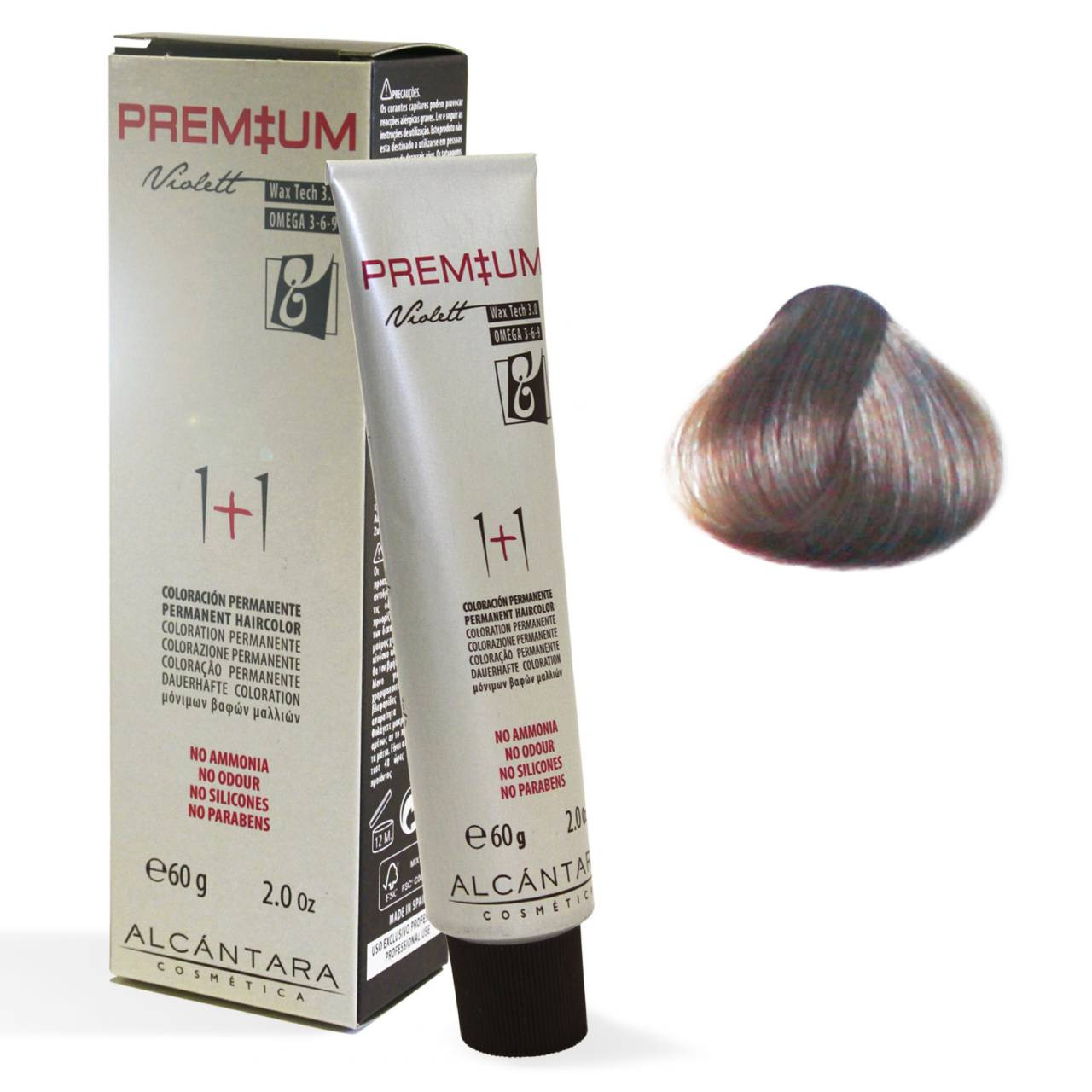 PREMIUM VIOLETT 1+1 RUBIO CLARO CENIZA 8.1 2 OZ