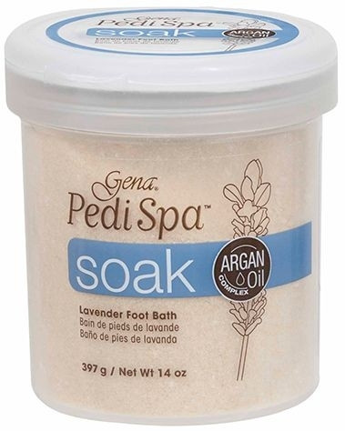 GENA PEDI SPA LAVANDER FOOT BATH SOAK ARGAN OIL 14 OZ