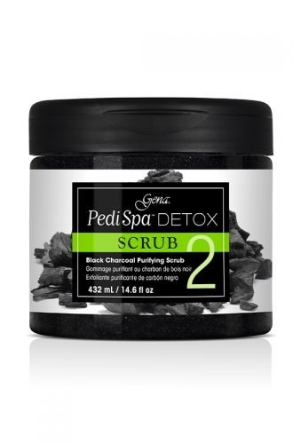 GENA PEDI SPA DETOX BLACK CHARCOAL PURIFYING SCRUB 2 14.6 OZ