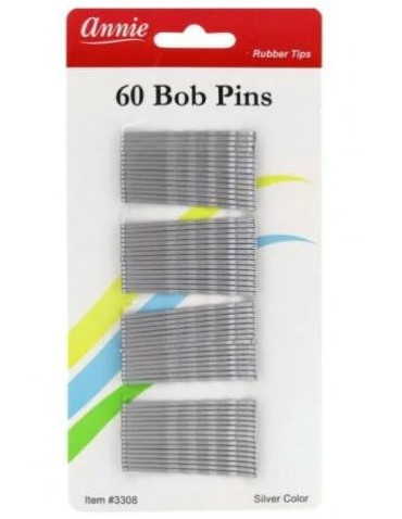 ANNIE BOB PINS 2 IN 60CT SILVER PK/60 #3308