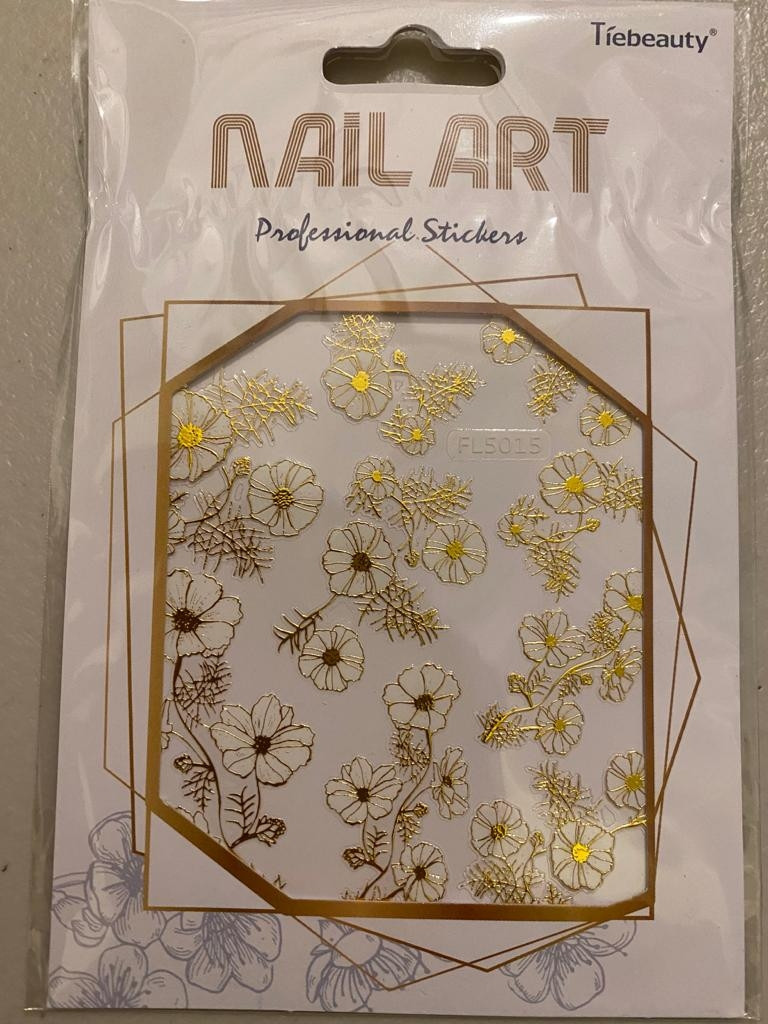 NAIL ART CALCOMANIA GOLD FLOWER