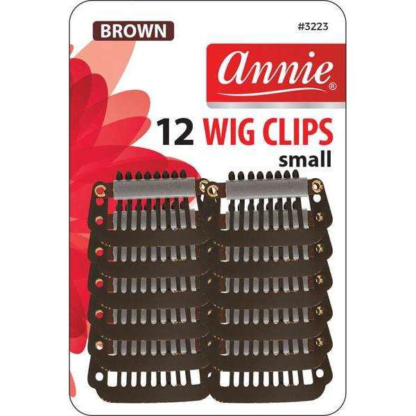 ANNIE WIG CLIP SMALL 12CT BROWN