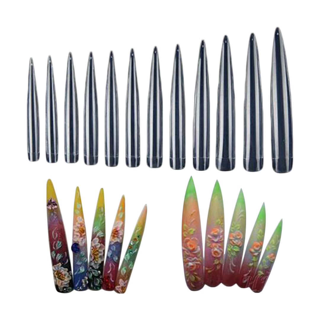 UÑAS XL LONG CLEAR TIPS  PK12