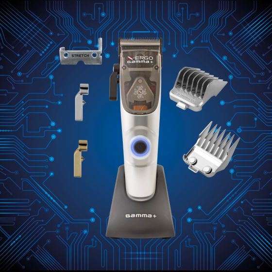 GAMMA+ X-EVO MAGNETIC TRIMMER . EL MOTOR ALCANZA 10,000 GOLPES POR MINUTO. TIEMPO DE FUNCIONAMIENTO INALÁMBRICO DE 120 MINUTOS Y CARGA MINI USB.