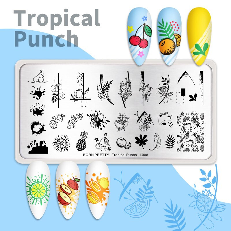 BORN PRETTY STAMPING TROPICAL PUNCH