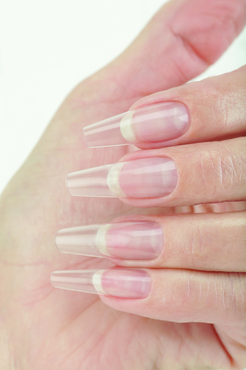 CUCCIO PRO STYLISH COFFIN ULTRA CLEAR FULL COVERAGE NAILS PK100