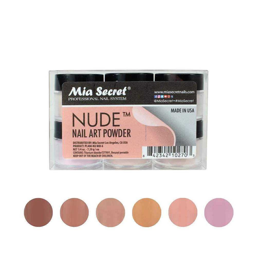 MIA SECRET NAIL ART POWDER NUDES MIX PL400-NUMIX-6