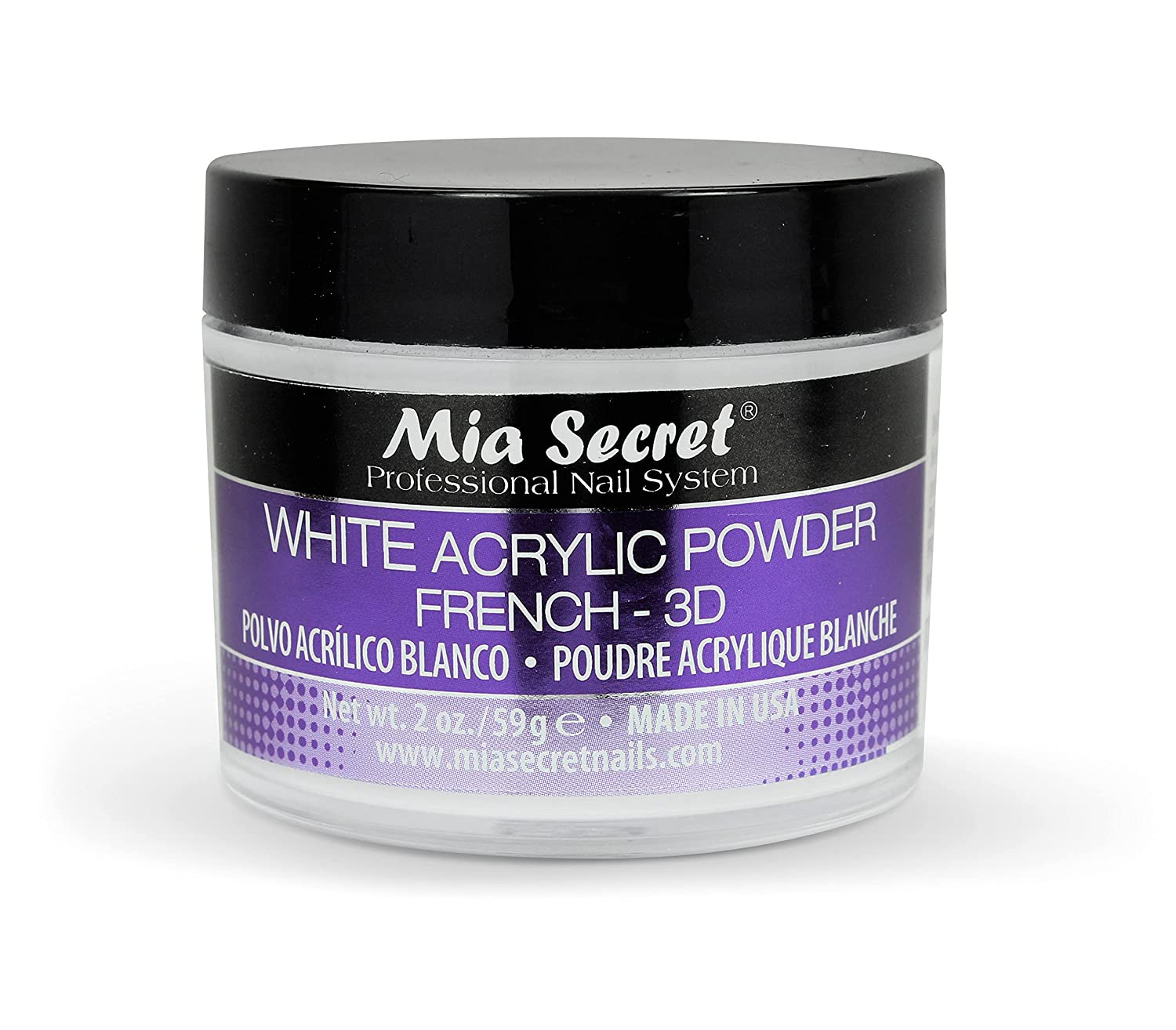 MIA SECRET POLVO ACRÍLICO BLANCO 4 OZ