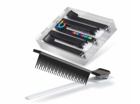 COLOR BOW PRO CLIP COMB MATTE BLACK / WHITE PK