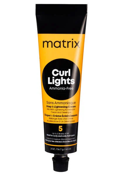 MATRIX CURL LIGHT AMMONIA FREE LIGHTING CREAM STEP 1 (3), ACCELERATOR STEP 2 (6), DEVELOPER (1) 20 VOL.